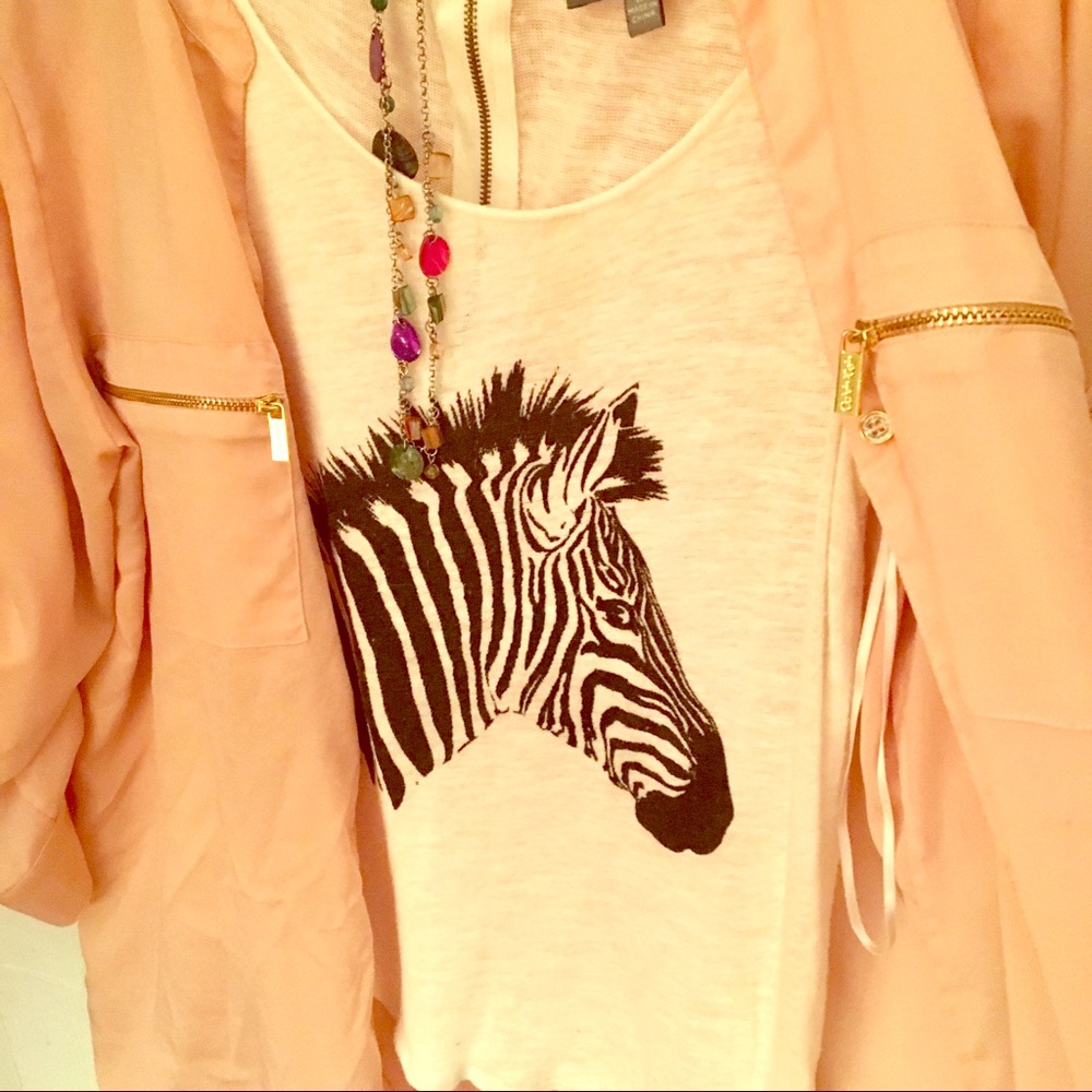 NEIMAN MARCUS ZEBRA TOP